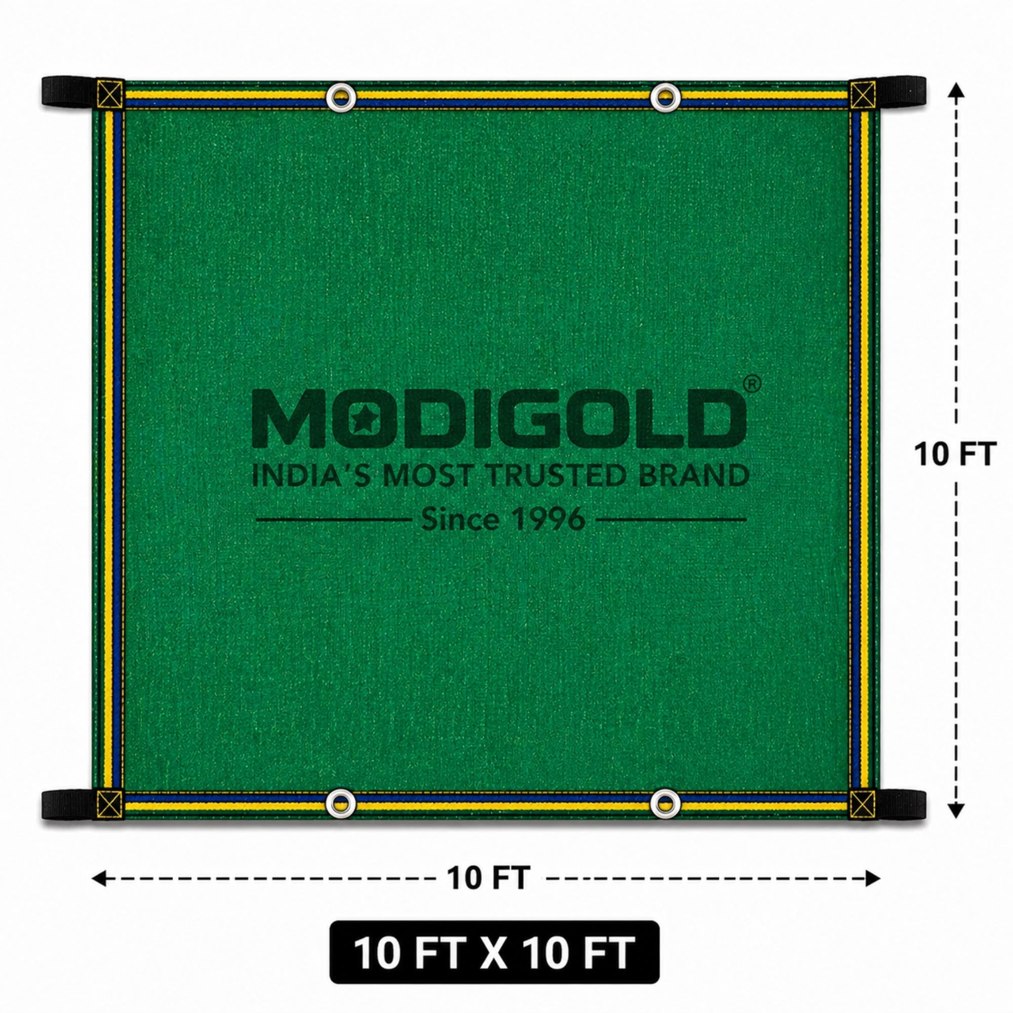 90% Green Shade Net 10FT x 10FT | UV Protection HDPE Shade Cloth for Garden & Terrace | Heavy Duty Plant Protection Net for Balcony, Nursery & Home Gardening | Sun Heat Control Mesh