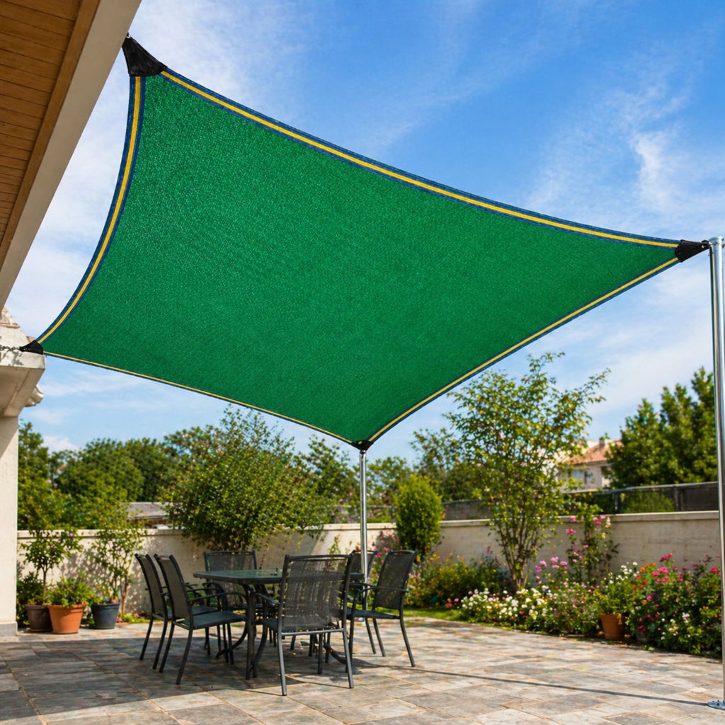 90% Green Shade Net 10FT x 15FT | UV Stabilized Heavy Duty Agro Shade Net for Garden, Nursery & Terrace Farming | Plant Sun Protection & Heat Control Mesh for Outdoor Use