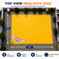 12FT x 09FT Yellow Tarpaulin Sheet Waterproof with 170 GSM, Virgin Material, UV Resistant,Aluminum Eyelets - Laminated, Heavy Duty Tadpatri, Tarpaulin Plastic Sheet for Covering