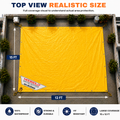15FT x 12FT Yellow Tarpaulin Sheet Waterproof with 170 GSM, Virgin Material, UV Resistant,Aluminum Eyelets - Laminated, Heavy Duty Tadpatri, Tarpaulin Plastic Sheet for Covering
