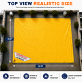 15FT x 15FT Yellow Tarpaulin Sheet Waterproof with 170 GSM, Virgin Material, UV Resistant,Aluminum Eyelets - Laminated, Heavy Duty Tadpatri, Tarpaulin Plastic Sheet for Covering