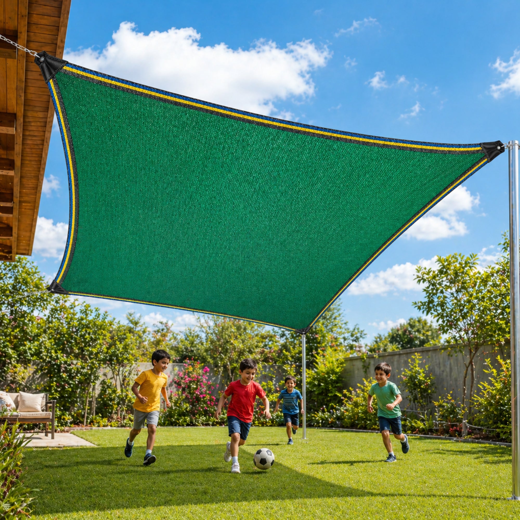 90% Green Shade Net 10FT x 15FT | UV Stabilized Heavy Duty Agro Shade Net for Garden, Nursery & Terrace Farming | Plant Sun Protection & Heat Control Mesh for Outdoor Use