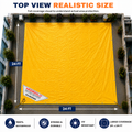 24FT x 24FT Yellow Tarpaulin Sheet Waterproof with 170 GSM, Virgin Material, UV Resistant,Aluminum Eyelets - Laminated, Heavy Duty Tadpatri, Tarpaulin Plastic Sheet for Covering