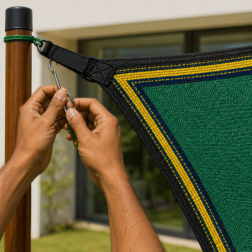 90% Green Shade Net 10FT x 15FT | UV Stabilized Heavy Duty Agro Shade Net for Garden, Nursery & Terrace Farming | Plant Sun Protection & Heat Control Mesh for Outdoor Use