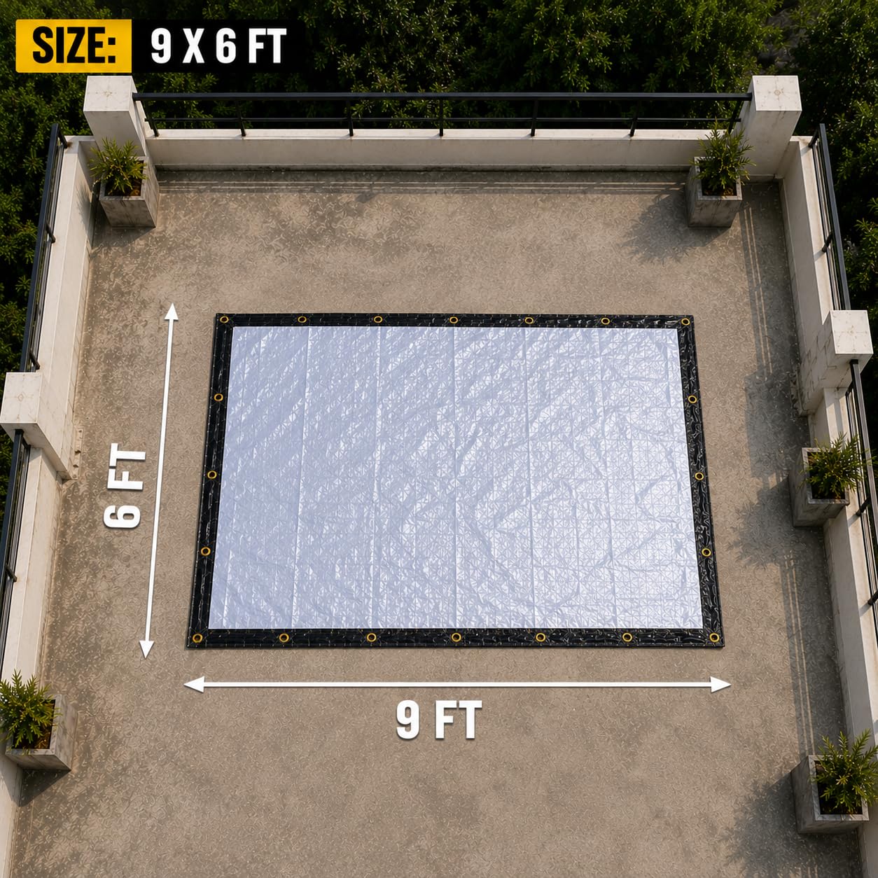 MODIGOLD 170 GSM EVA Composite Tarpaulin 9FT x 6FT Waterproof Cover