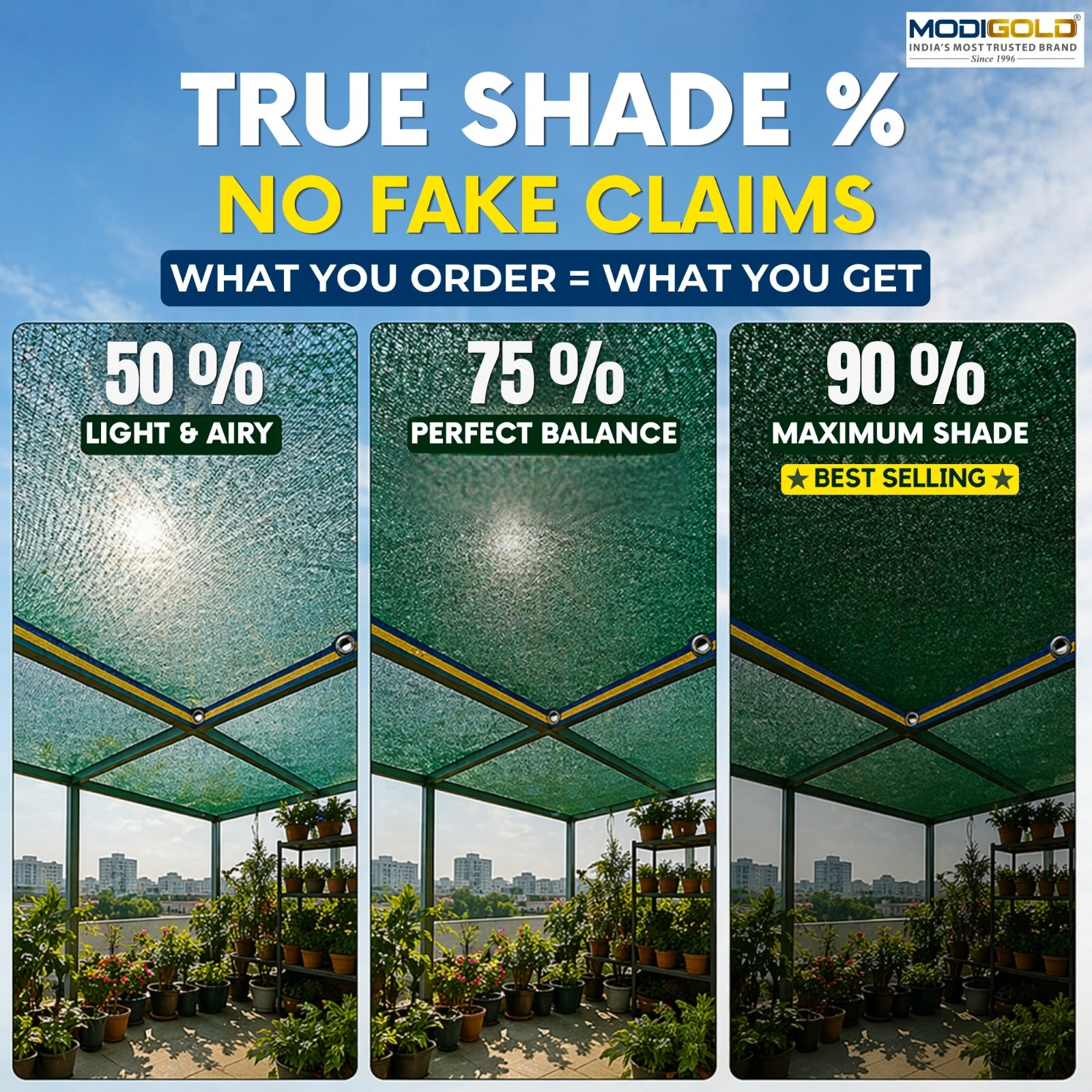 MODIGOLD 50% Green Shade Net