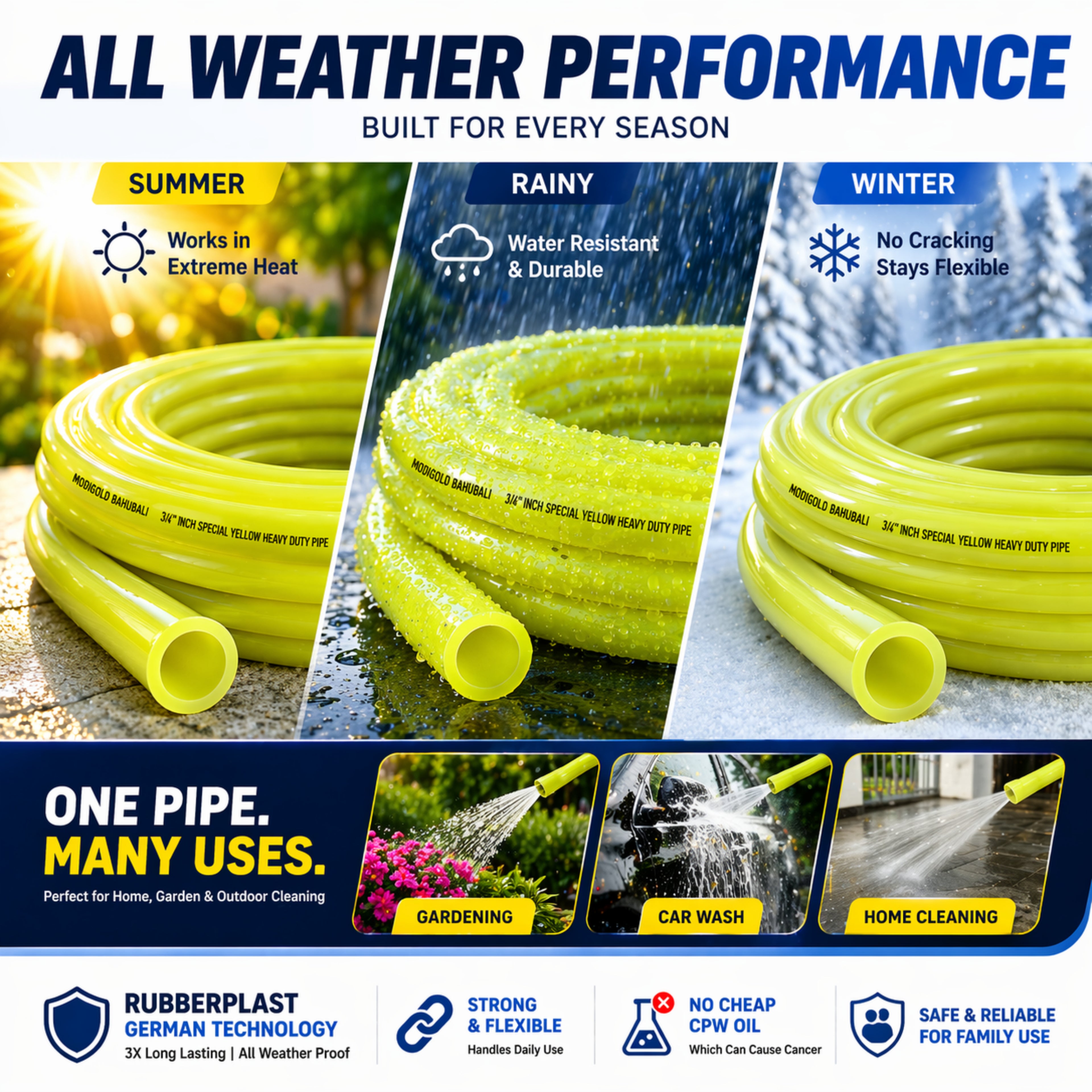 0.5 Inch PVC Garden Water Pipe 30 Meter