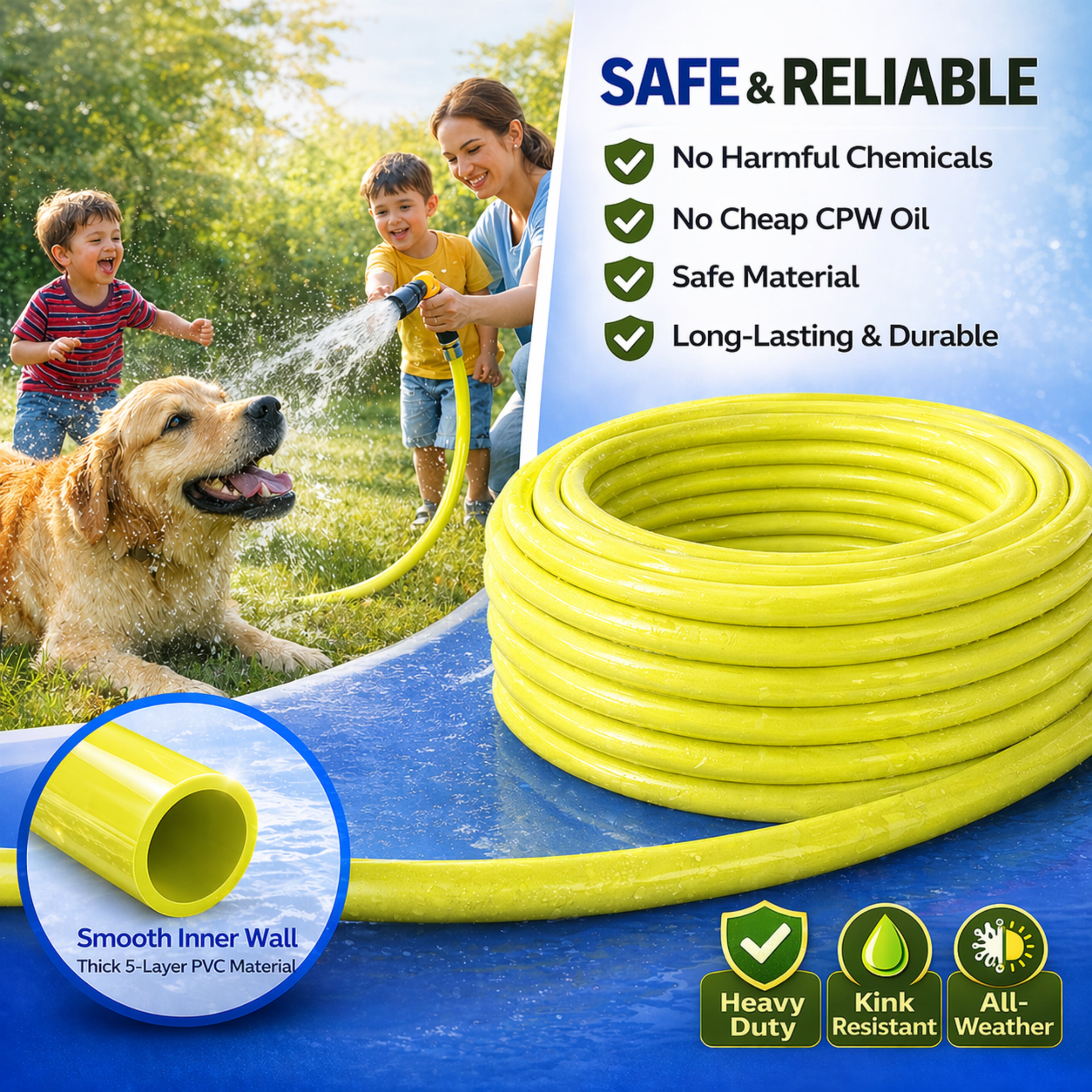 0.5 Inch PVC Garden Water Pipe 30 Meter